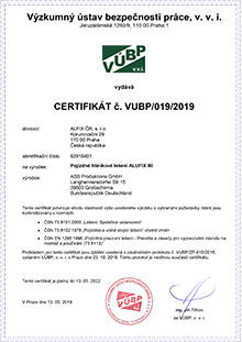 Certifikát pojízdné lešení, hliníkové lešení ALUFIX 80