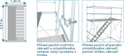 Schodišťová věž - 4 vodorovné podélníky