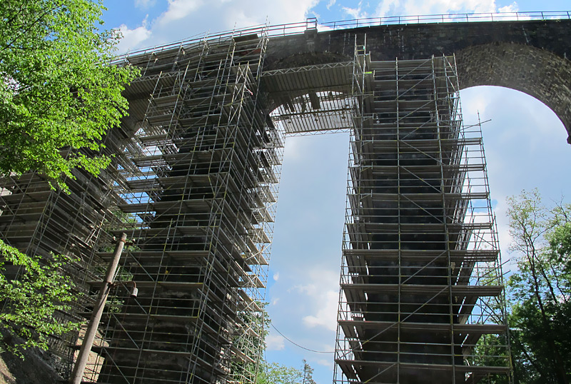 Sanace Žampašského mostu - fasádní lešení