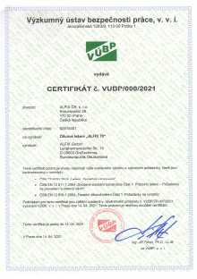 Certifikát fasádní lešení ALFIX 70